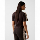 Guess Athleisure Camiseta Marrón V3RI08 I3Z14-A10K