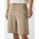 Guess Athleisure Shorts Beige Z6GD03 K2851-FJCE