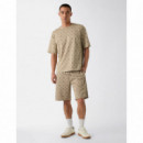 Guess Athleisure Camiseta Beige Z6GI07 K2852-PMKU