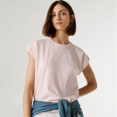 Pepe Jeans Camiseta b&aacute;sica de cuello redondo PL504821-300