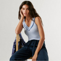 PEPE JEANS Camiseta Básica sin Mangas de Cuello en V PL506050-502