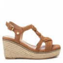 Xti Sandalia de cuña 142834- CAMEL