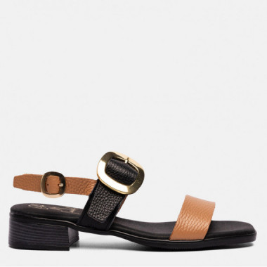 Oh My Sandals Sandalia con tac&oacute;n en piel 5894-NEGRO