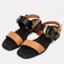 Oh My Sandals Sandalia con tacón en piel 5894-NEGRO