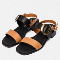 Oh My Sandals Sandalia con tacón en piel 5894-NEGRO