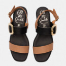 Oh My Sandals Sandalia con tacón en piel 5894-NEGRO