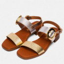 Oh My Sandals Sandalia con tacón en piel 5894-CAVA