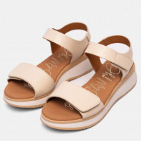 Oh My Sandals Sandalia en piel con suave grabado 5942-HIELO