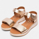 Oh My Sandals Sandalia en piel con suave grabado 5942-CHAMPAN