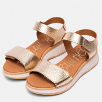 Oh My Sandals Sandalia en piel con suave grabado 5942-CHAMPAN