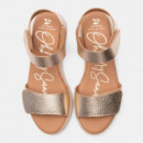 Oh My Sandals Sandalia en piel con suave grabado 5942-CHAMPAN