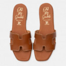 Oh My Sandals Sandalia plana en piel 5810-ROBLE