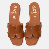 Oh My Sandals Sandalia plana en piel 5810-ROBLE