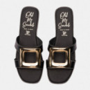 Oh My Sandals Sandalia plana en piel 5820-NEGRO