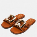 Oh My Sandals Sandalia plana en piel 5820-ROBLE