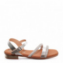 Oh My Sandals Sandalia con tacón en piel 5871-PLATA