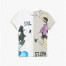 DESIGUAL Camiseta de Corte Regular 26SWTK45-1000