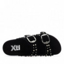 Xti Sandalias con hebilla 145066- NEGRO
