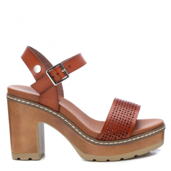 REFRESH Sandalia con Plata Calada 170777-CAMEL