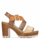 Refresh Sandalias con tiras anchas 175208-BEIGE