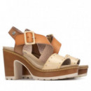 Refresh Sandalias con tiras anchas 175208-BEIGE