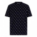 Camiseta con logo Jacquard