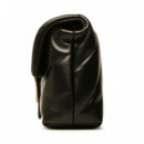 Bandolera acolchada mini Pinko Love Puff Negra