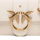 Bandolera mini Love One blanca Pinko para mujer