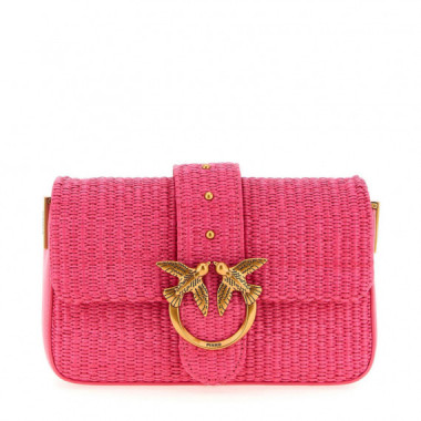 BANDOLERA LOVE ONE MINI SLOUCHY RAFIA