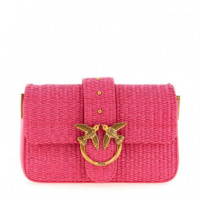 Bandolera Love One Mini Slouchy Rafia  PINKO