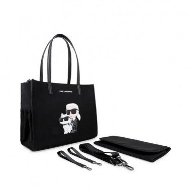 Bolso cambiador para beb&eacute; con estampado de la marca