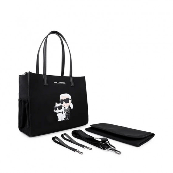 Bolso cambiador para bebé con estampado de la marca