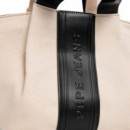 Bolso shopper con logo en relieve