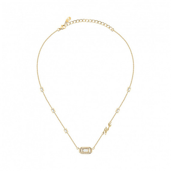 Collar de Cristal con Colgante de Signature  KARL LAGERFELD