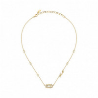 Collar de Cristal con Colgante de Signature  KARL LAGERFELD