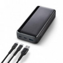 Powerbank NGS QUIZ20 20000mAh Carga Rápida 22.5W USB-C/USB-A Negro con LED
