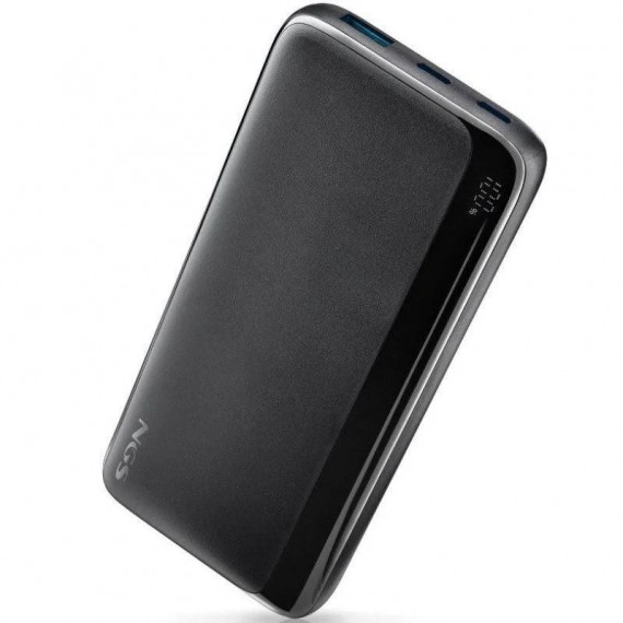 Powerbank NGS Quiz 10, 10000MAH, Carga Rápida 22.5W Usb-a/usb-c, Pantalla Led Negra