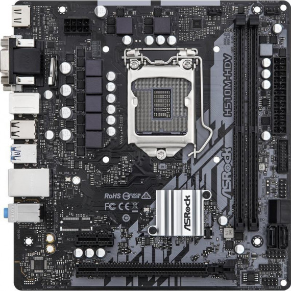 Placa Base ASRock H510M-HDV R2.0 LGA1200 con HDMI, DVI-D y VGA