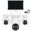 V380MAX P19SE-4G V380 Pro Cámara de Seguridad Triple con 4G y Panel Solar