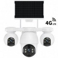 V380MAX P19SE-4G V380 Pro Cámara de Seguridad Triple con 4G y Panel Solar