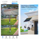 V380MAX P19SE-4G V380 Pro Cámara de Seguridad Triple con 4G y Panel Solar