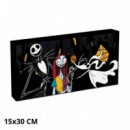 Lienzo luminoso pesadilla antes de navidad 15x30cm