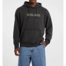 Sudadera Guess outline negro lavado logotipo frontal PB