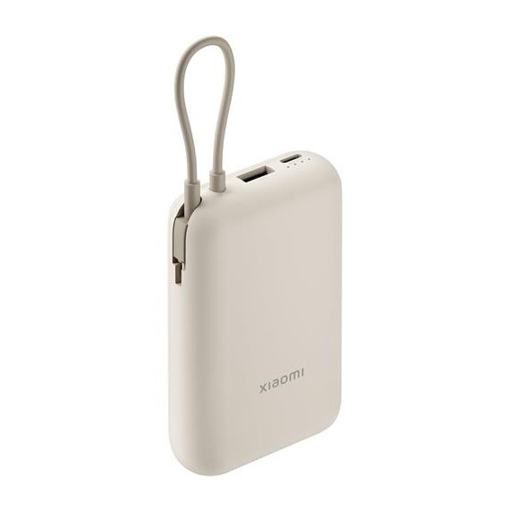 XIAOMI Bateria Externa Portatil 10000mAh Cable Integrado Tipo C Blanca 22.5W