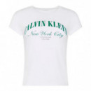 Camiseta slim con logo universitario