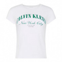 Camiseta Slim con Logo Universitario  CALVIN KLEIN