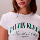 Camiseta slim con logo universitario