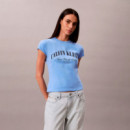 Camiseta slim con logo universitario