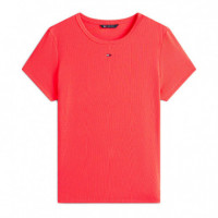 Camiseta Acanalada Slim de Cuello Redondo  TOMMY HILFIGER