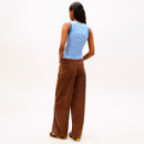 Camiseta sin mangas slim acanalada